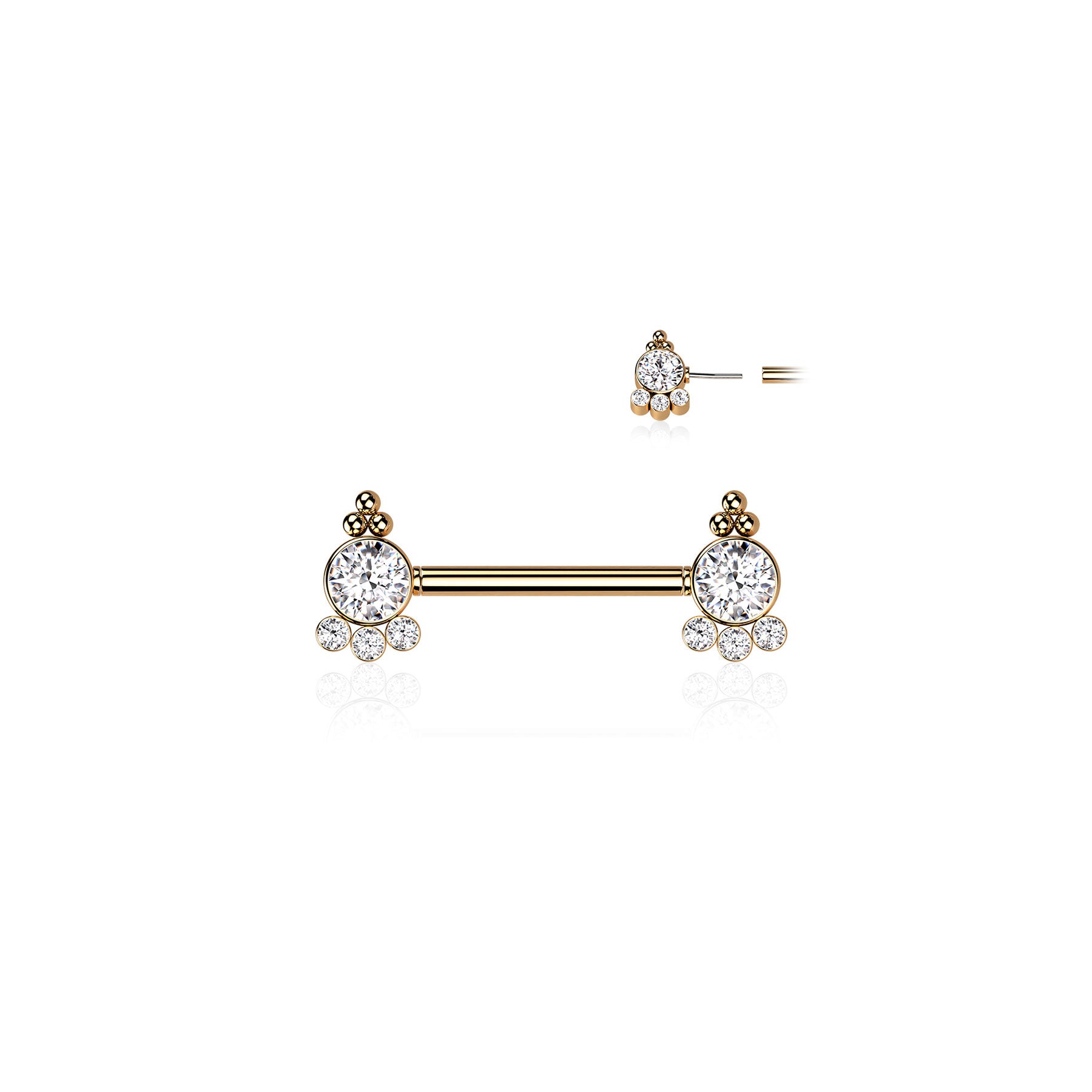 Piercing Téton CARLA en Acier et Zirconium