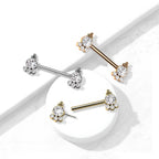 Piercing Téton CARLA en Acier et Zirconium