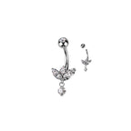 Piercing nombril YANA en Acier et Zirconium