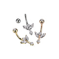 Piercing nombril YANA en Acier et Zirconium