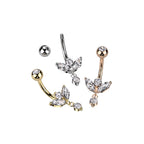 Piercing nombril YANA en Acier et Zirconium