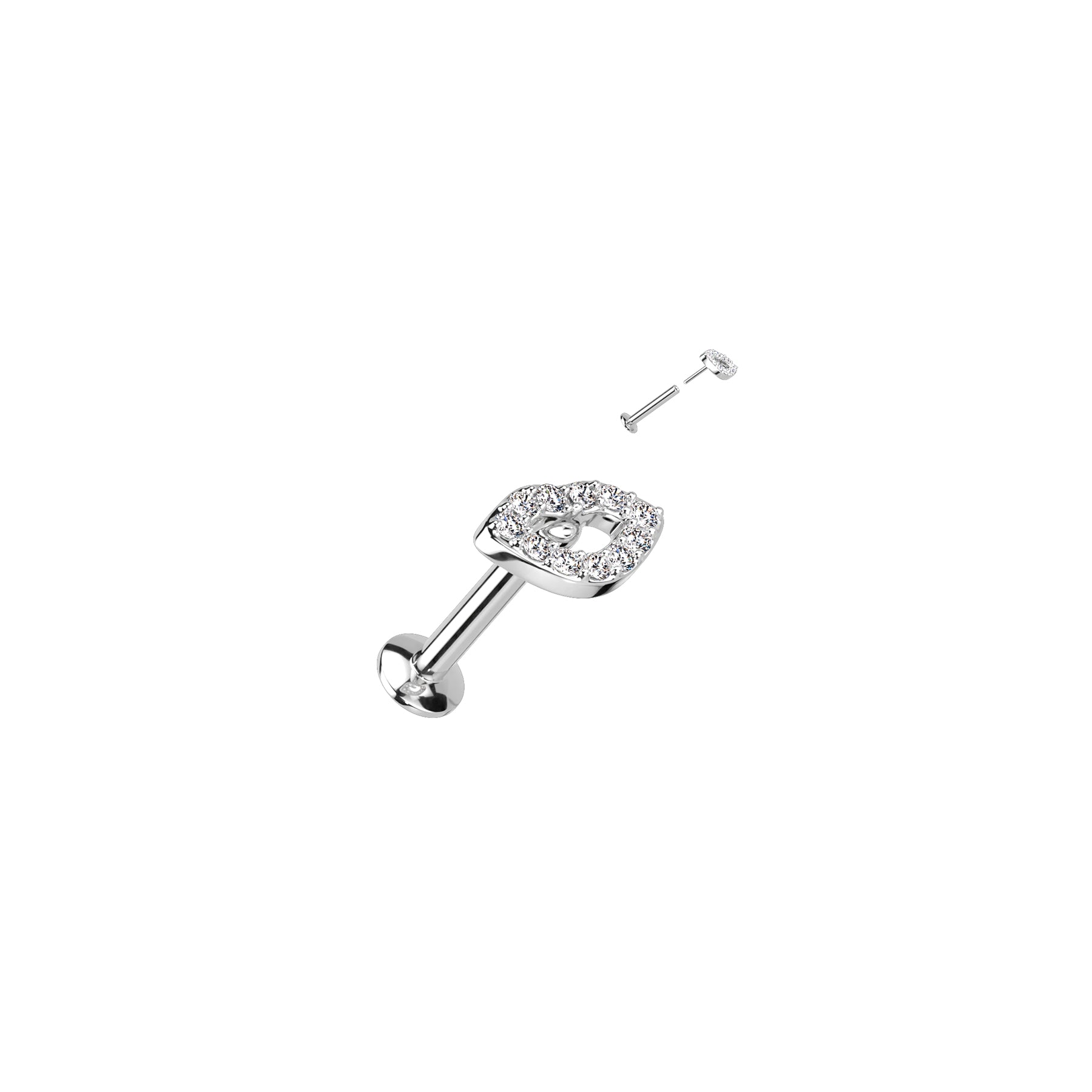 Piercing Labret CATALYNA en Acier et Zirconium
