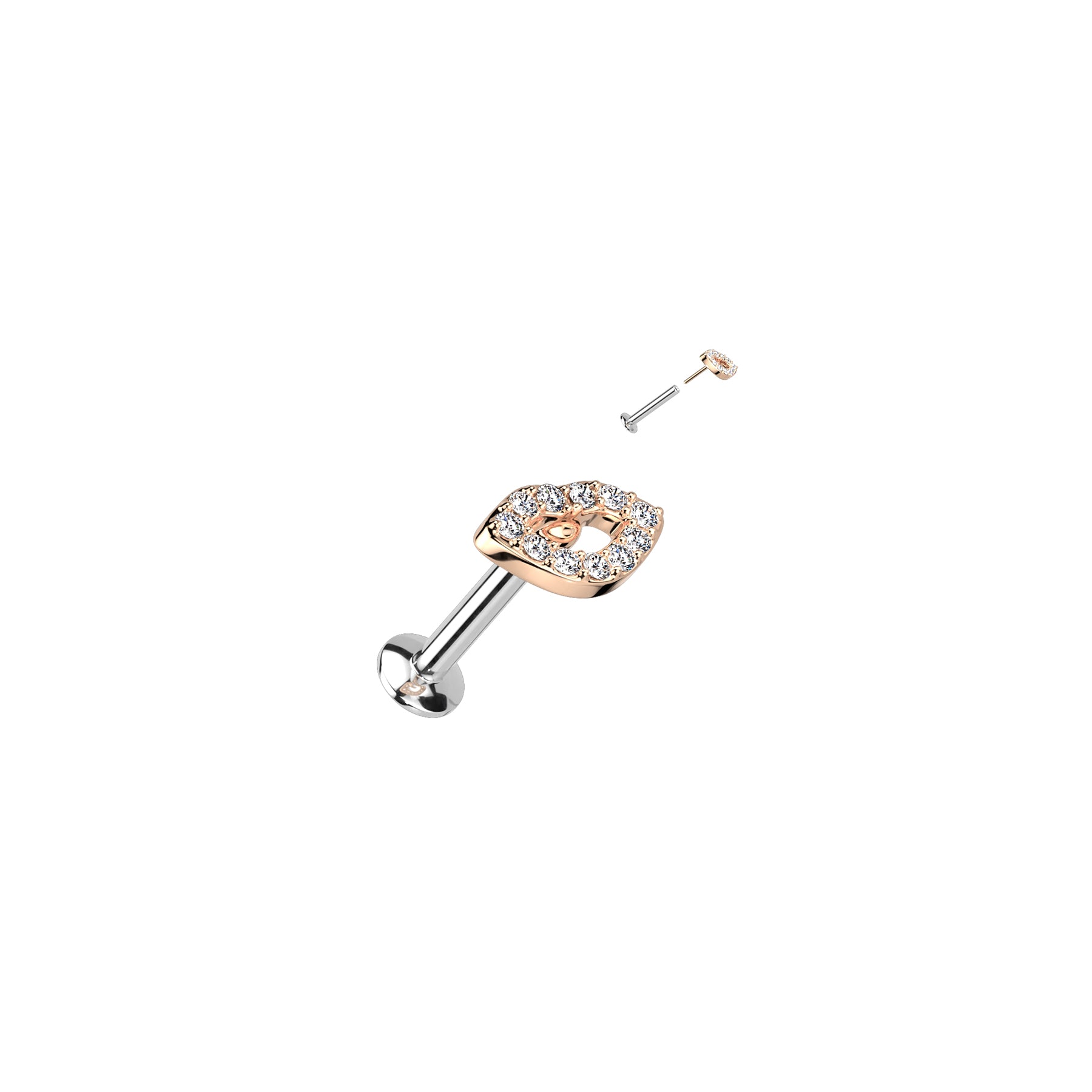 Piercing Labret CATALYNA en Acier et Zirconium