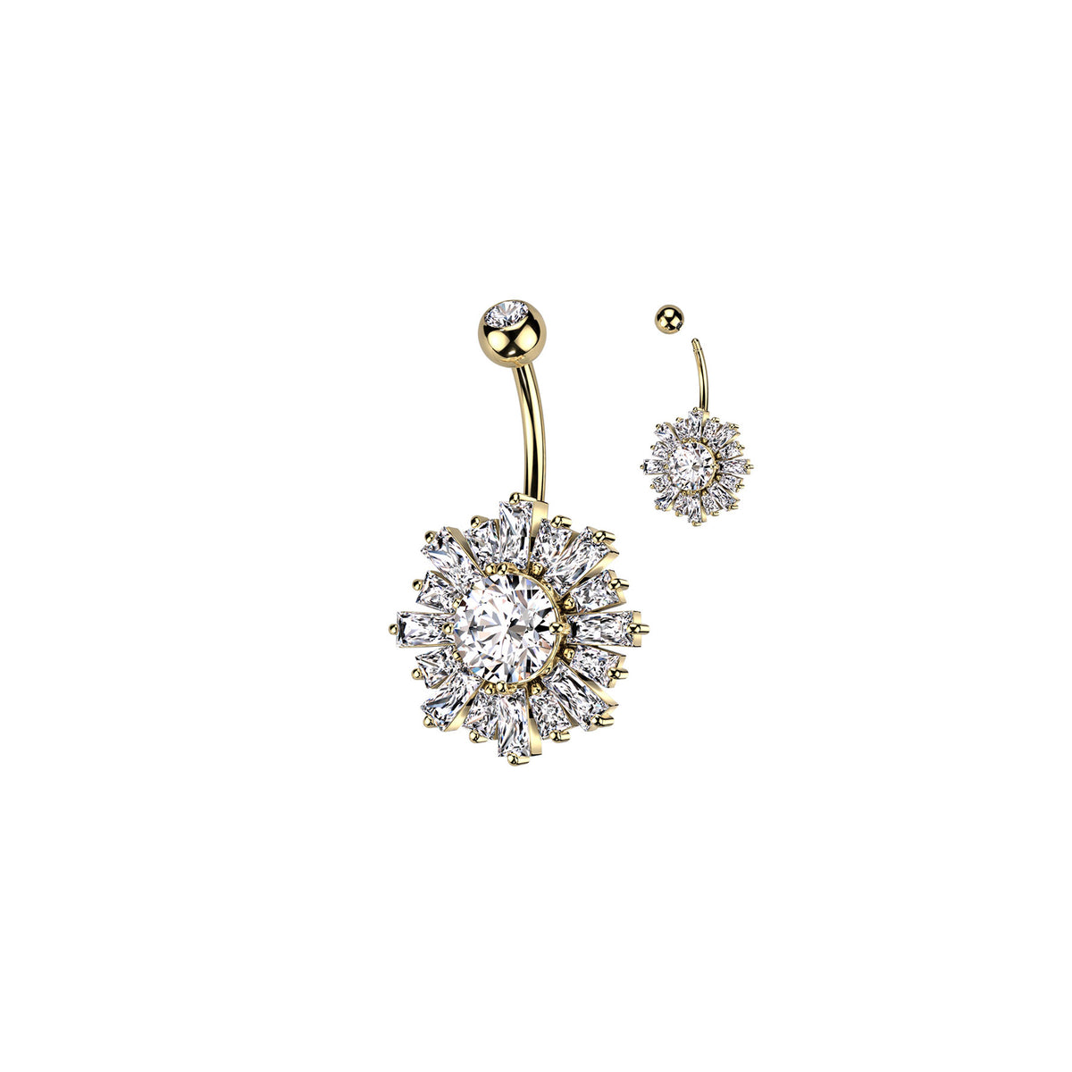 Piercing Nombril CHAVA en Acier et Zirconium