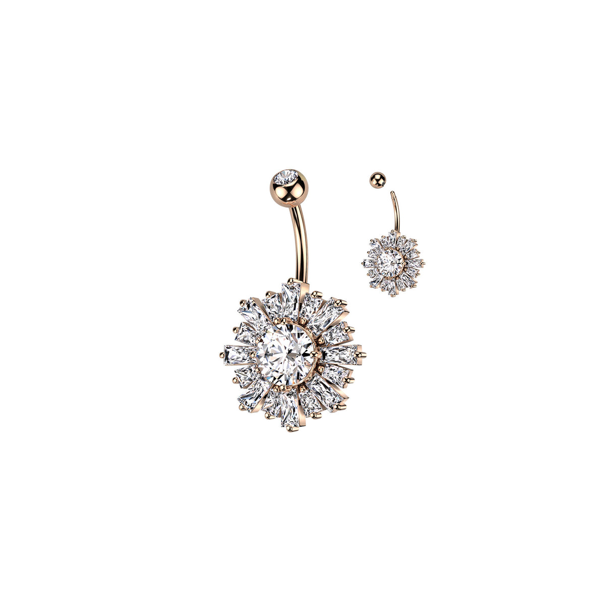 Piercing Nombril CHAVA en Acier et Zirconium