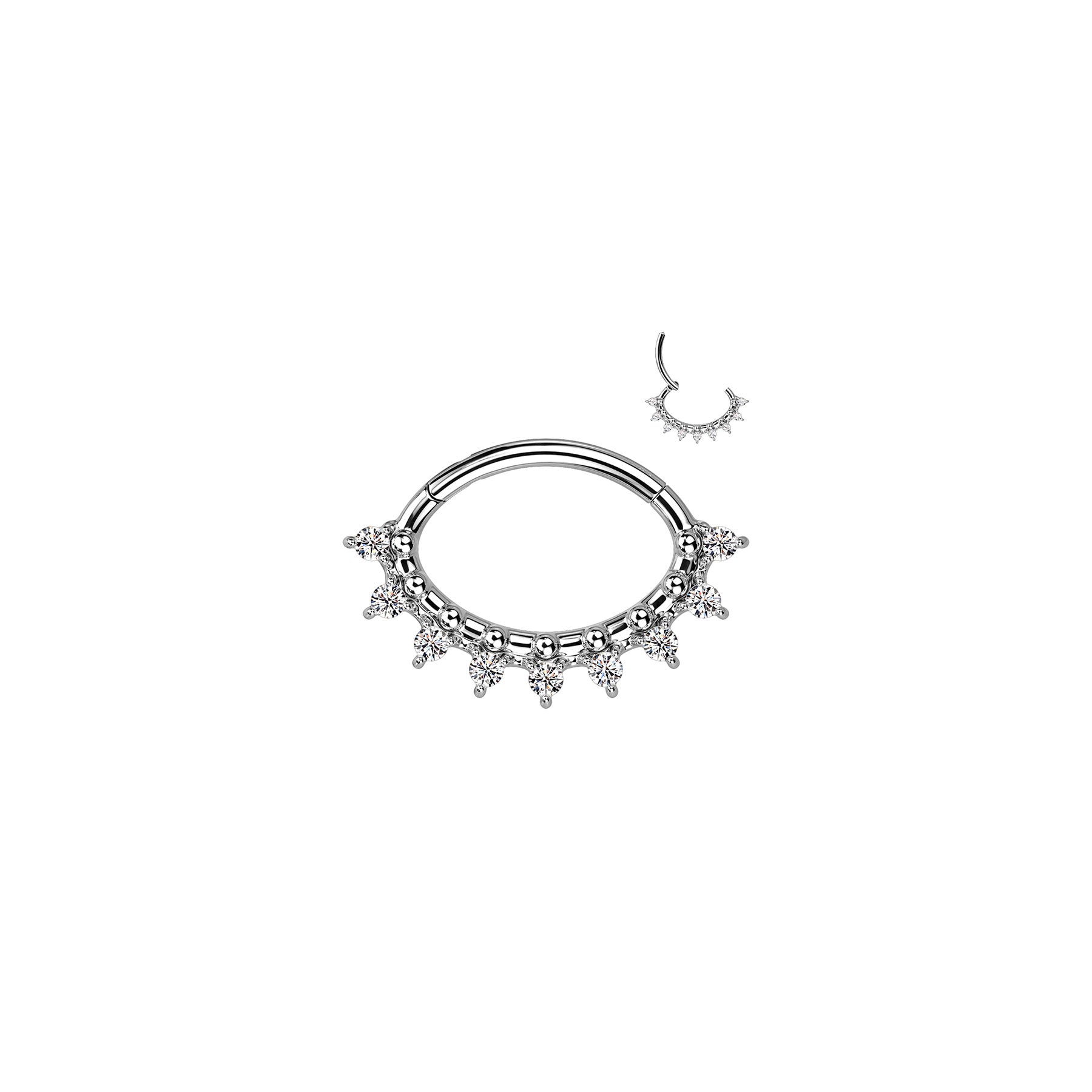 Piercing Oreille ou Nez CLARA en Acier et Zirconium