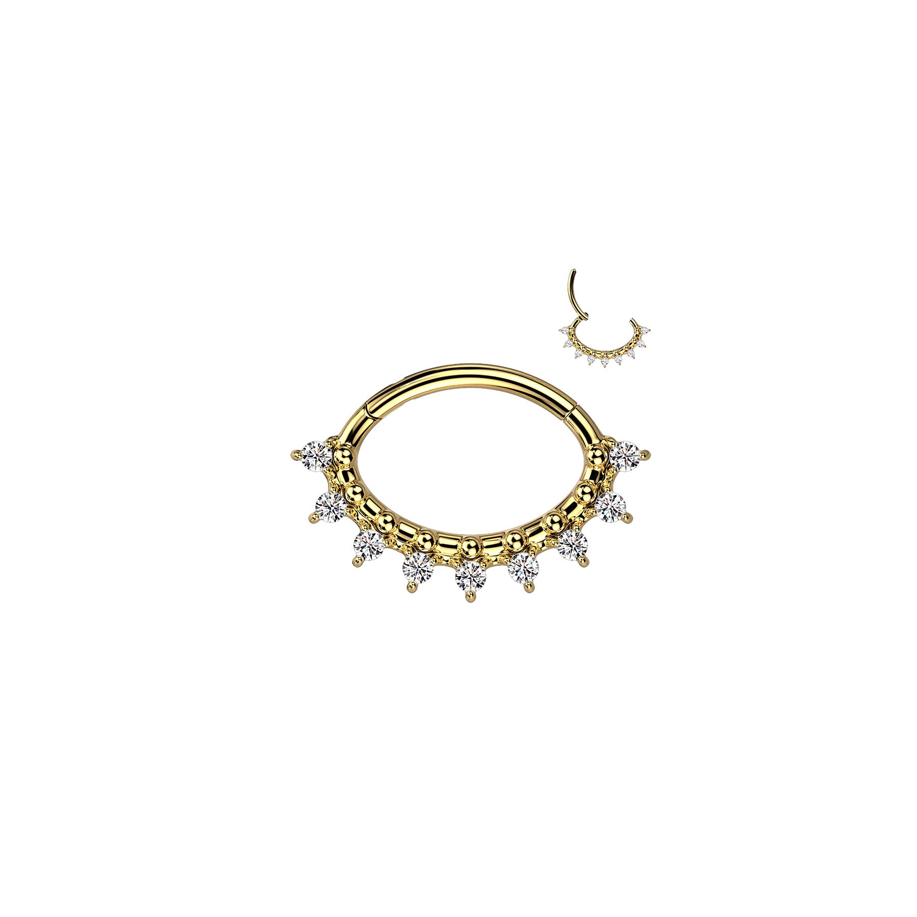 Piercing Oreille ou Nez CLARA en Acier et Zirconium