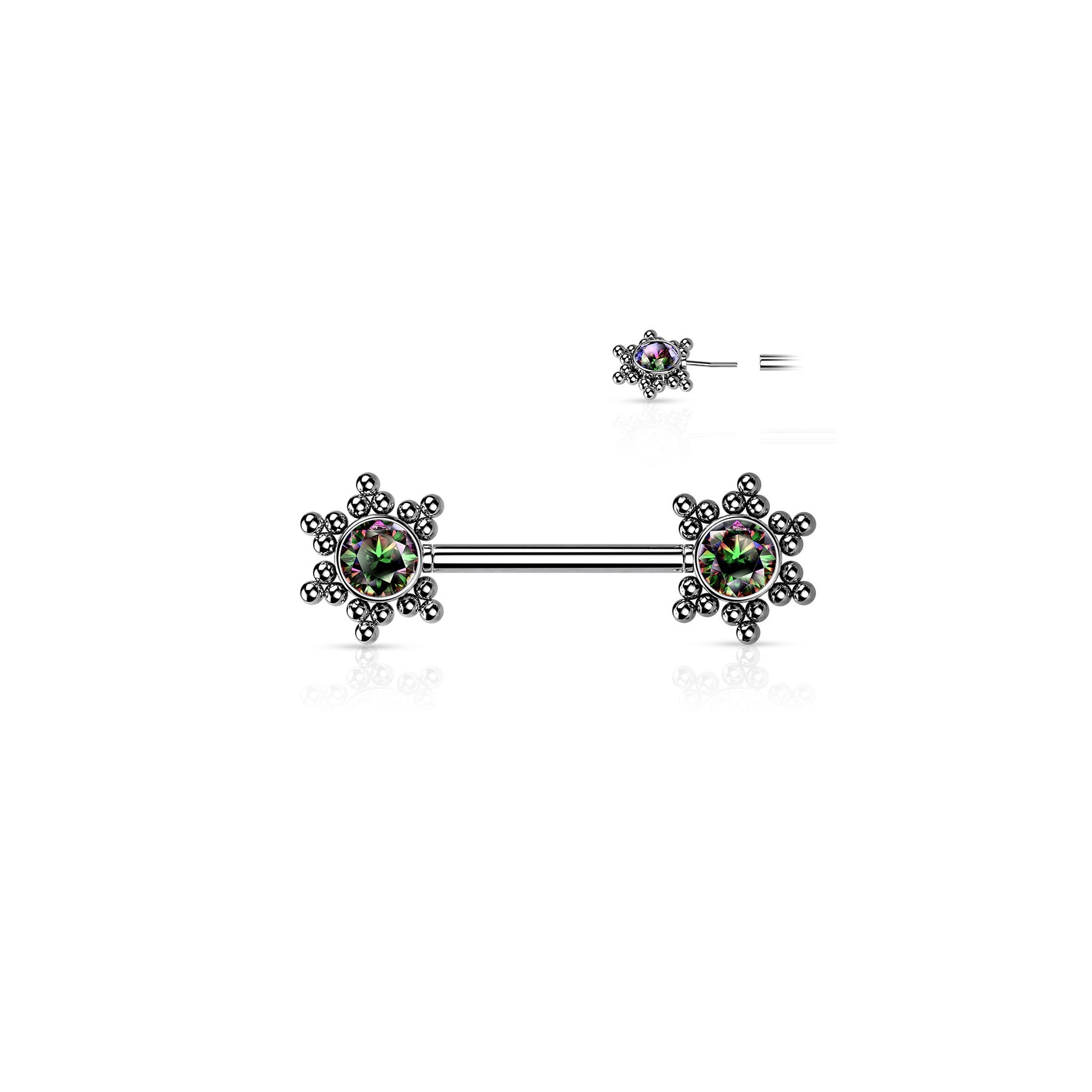 Piercing Téton CLAUDIA en Acier et Zirconium