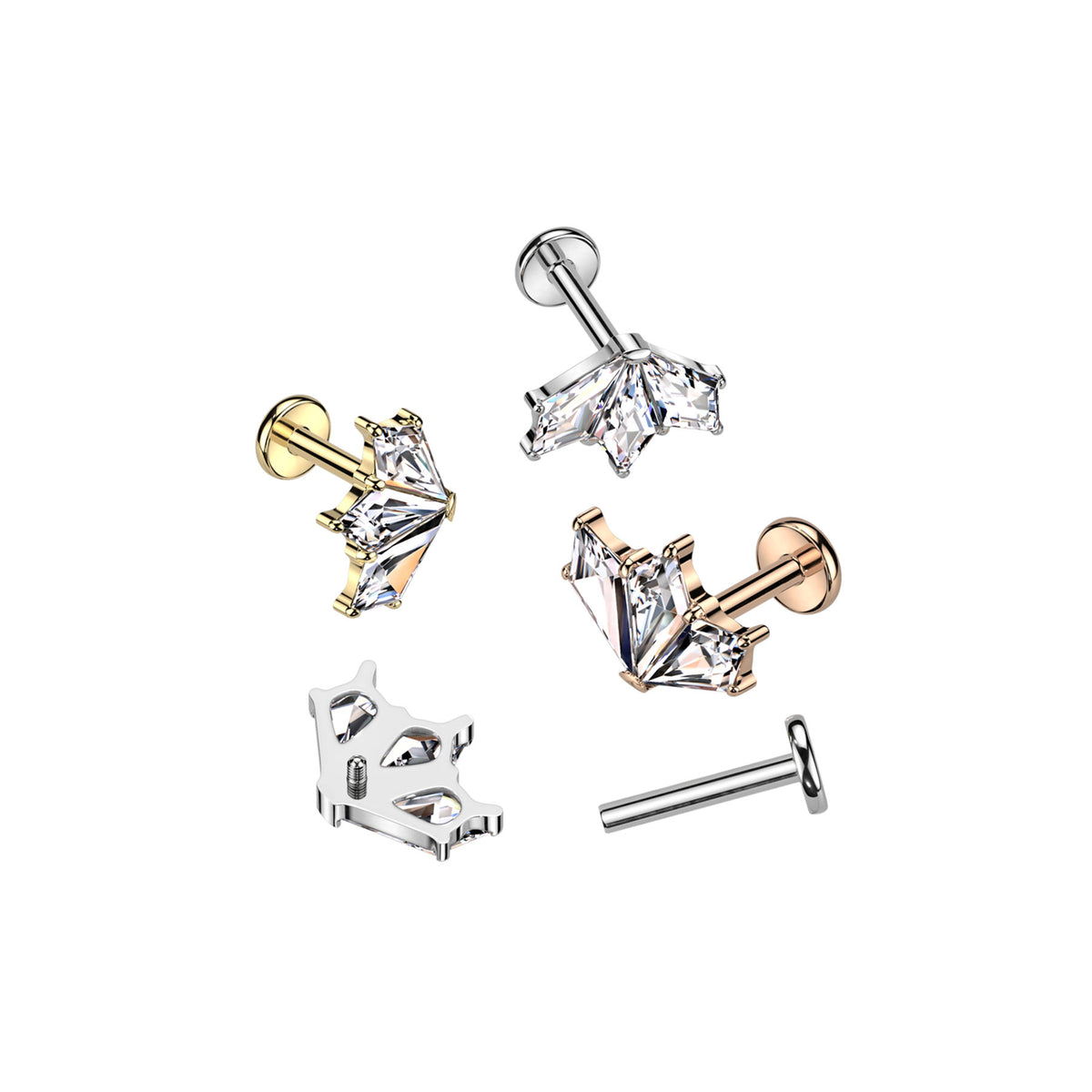 Piercing Labret CLEOMA en Titane et Zirconium