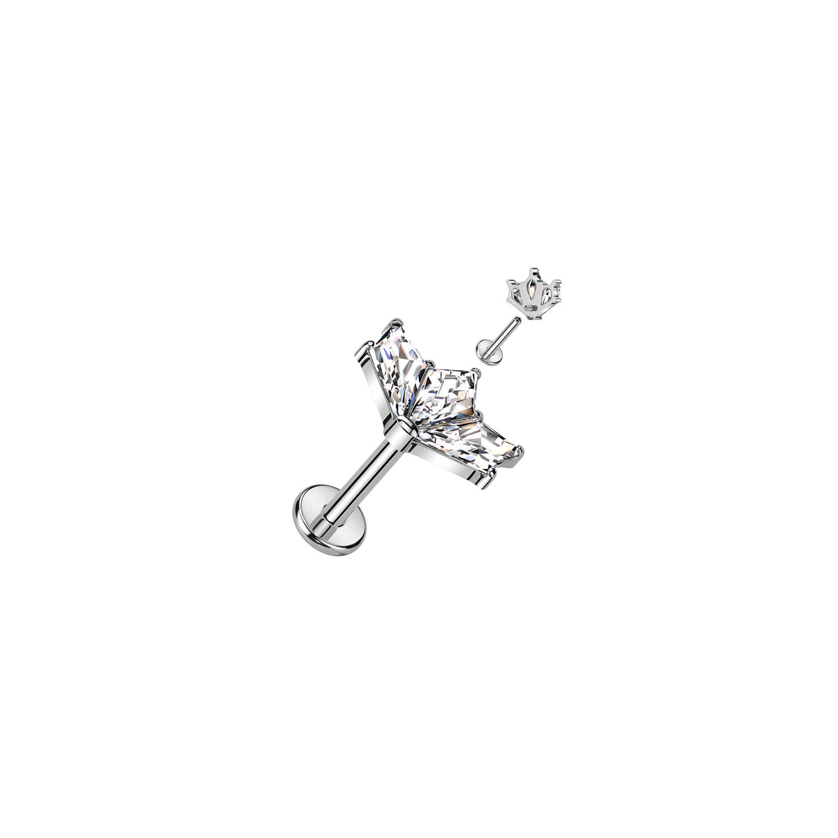 Piercing Labret CLEOMA en Titane et Zirconium