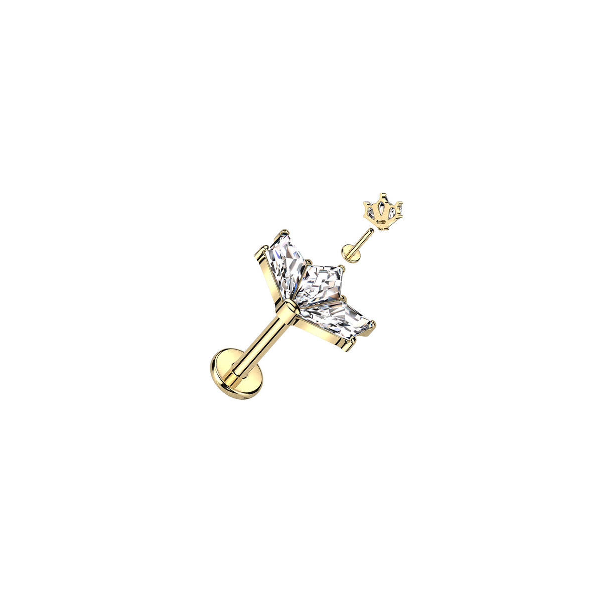 Piercing Labret CLEOMA en Titane et Zirconium