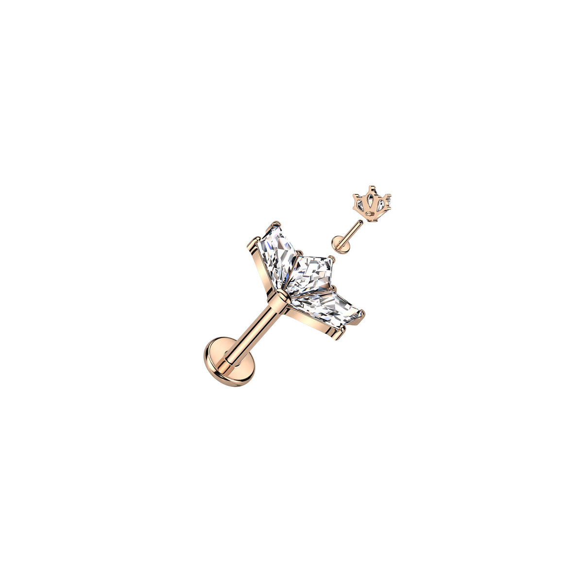 Piercing Labret CLEOMA en Titane et Zirconium