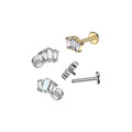 Piercing Labret CRESTA en Titane et Zirconium