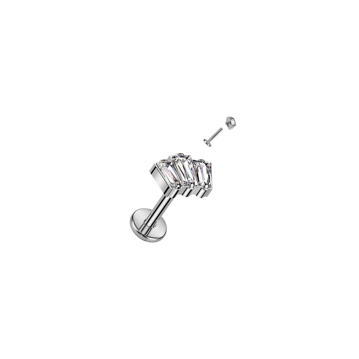 Piercing Labret CRESTA en Titane et Zirconium