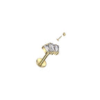 Piercing Labret CRESTA en Titane et Zirconium