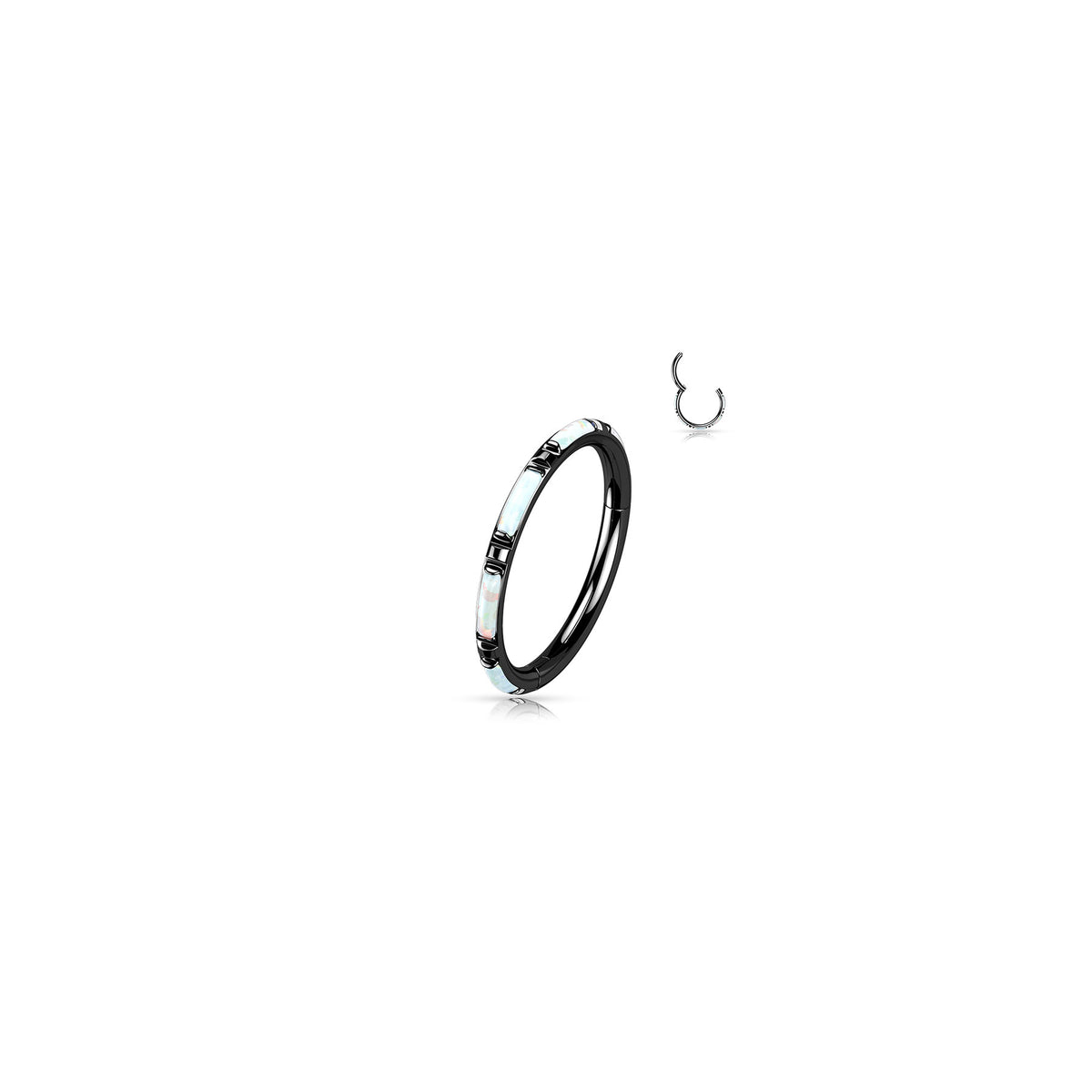 Piercing Anneau CYRA en Titane et Opale