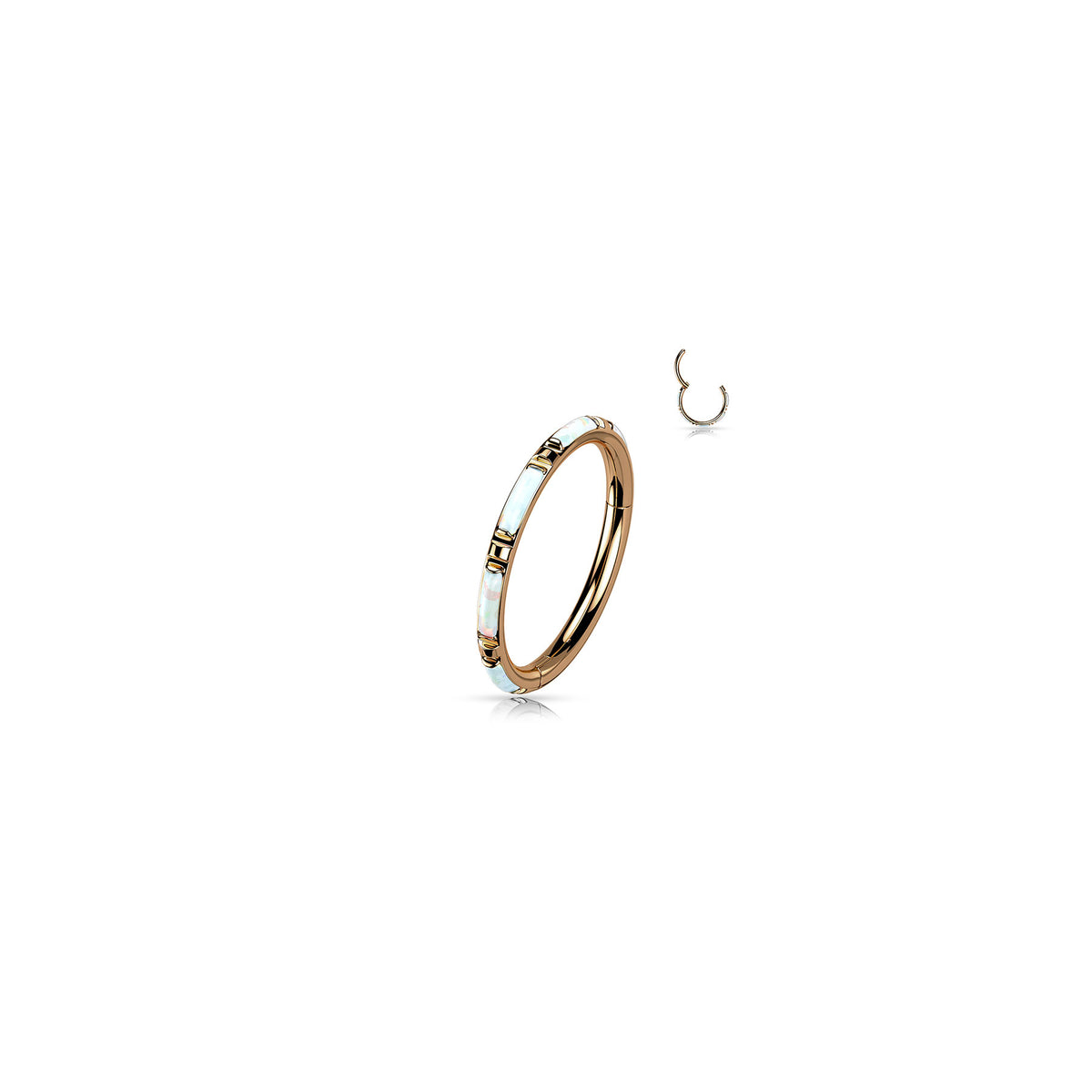 Piercing Anneau CYRA en Titane et Opale