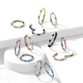 Piercing Anneau CYRA en Titane et Opale