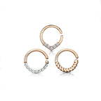 Lot de 3 Piercings CELIA en Acier et Zirconium