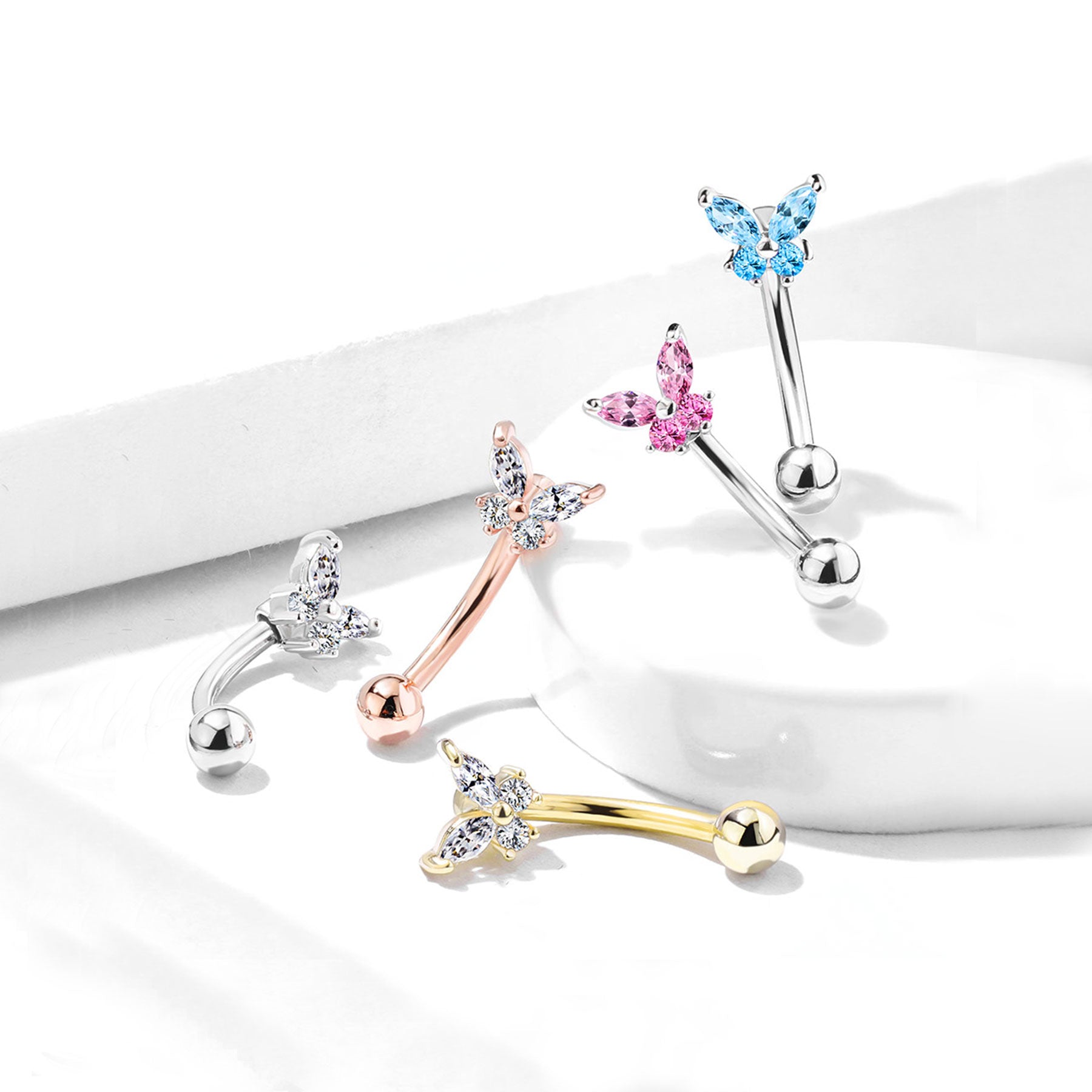 Piercing Arcade & Nombril CHANA en Acier et Zirconium