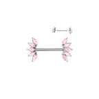 Piercing Téton CYNTHIA en Acier et Cristal