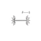 Piercing Téton CYNTHIA en Acier et Cristal