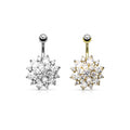 Piercing Nombril DAHLIA en Acier et Zirconium