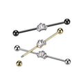 Piercing Industriel DANA en Acier et Zircons Clairs