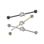 Piercing Industriel DANA en Acier et Zircons Clairs