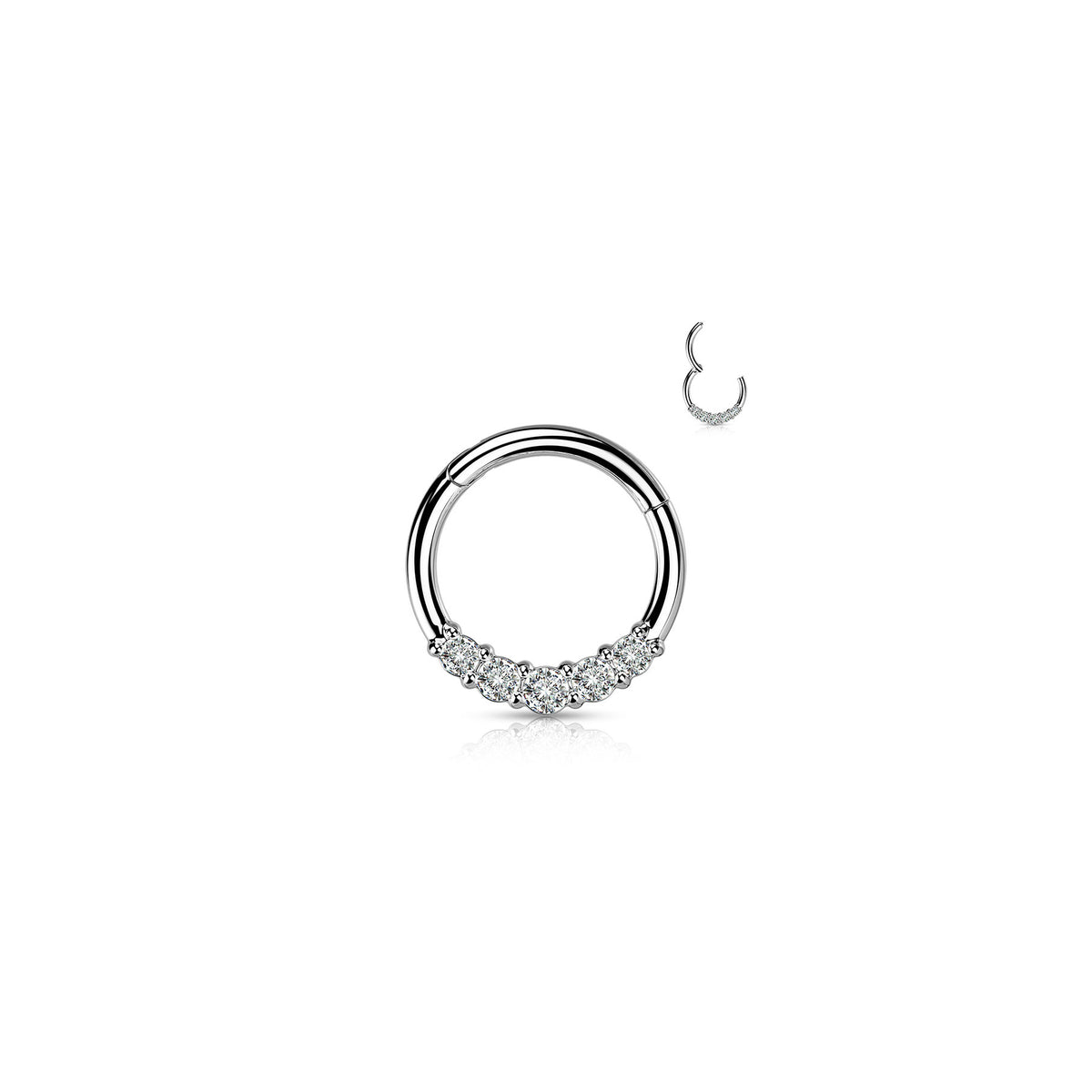 Piercing Oreille DAYANA en Acier et Zirconium