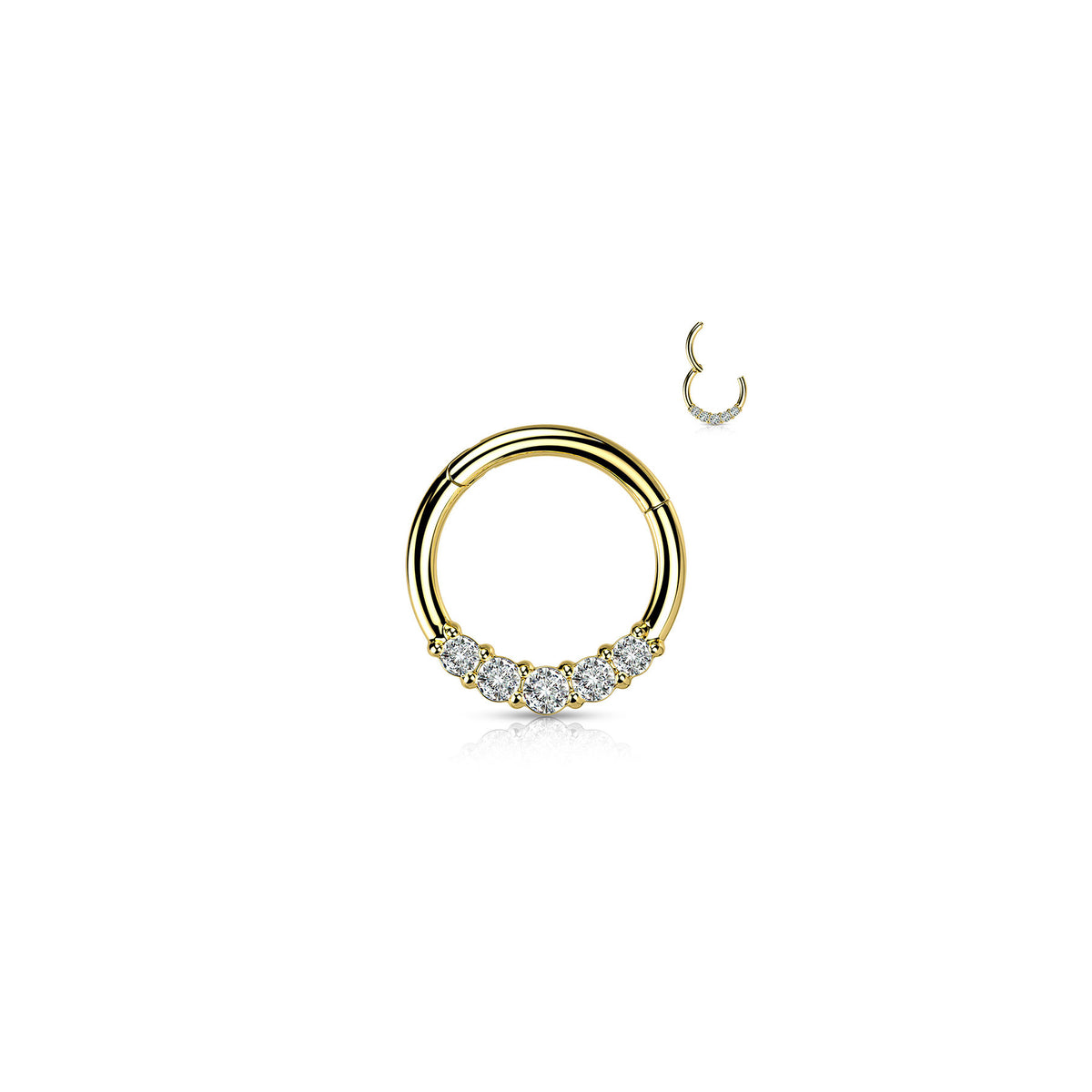 Piercing Oreille DAYANA en Acier et Zirconium