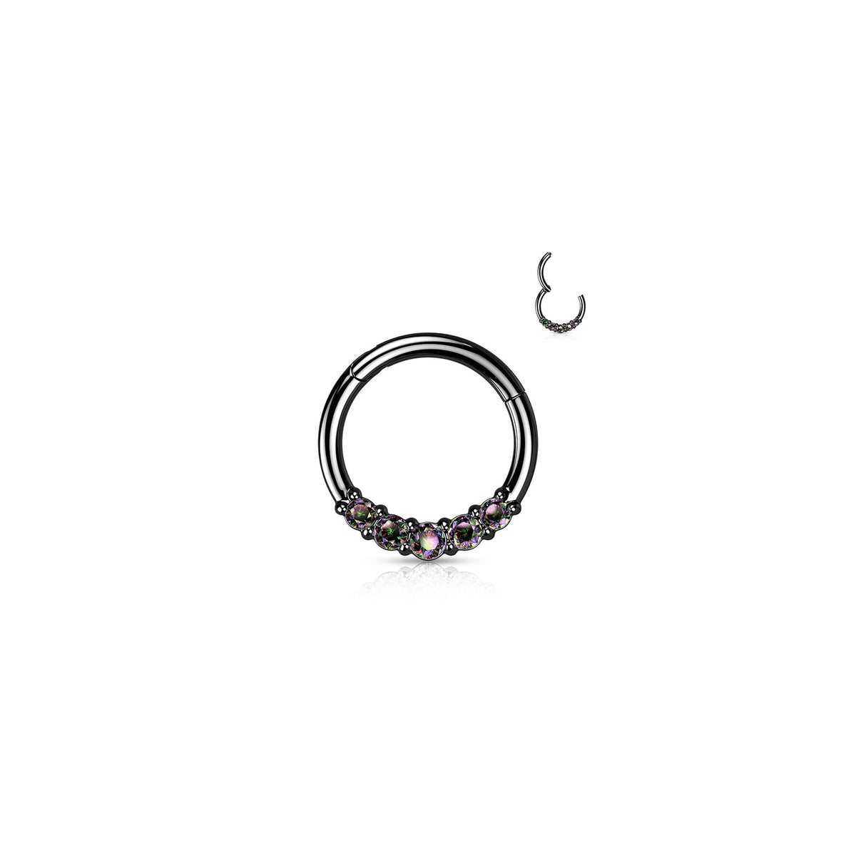 Piercing Oreille DAYANA en Acier et Zirconium
