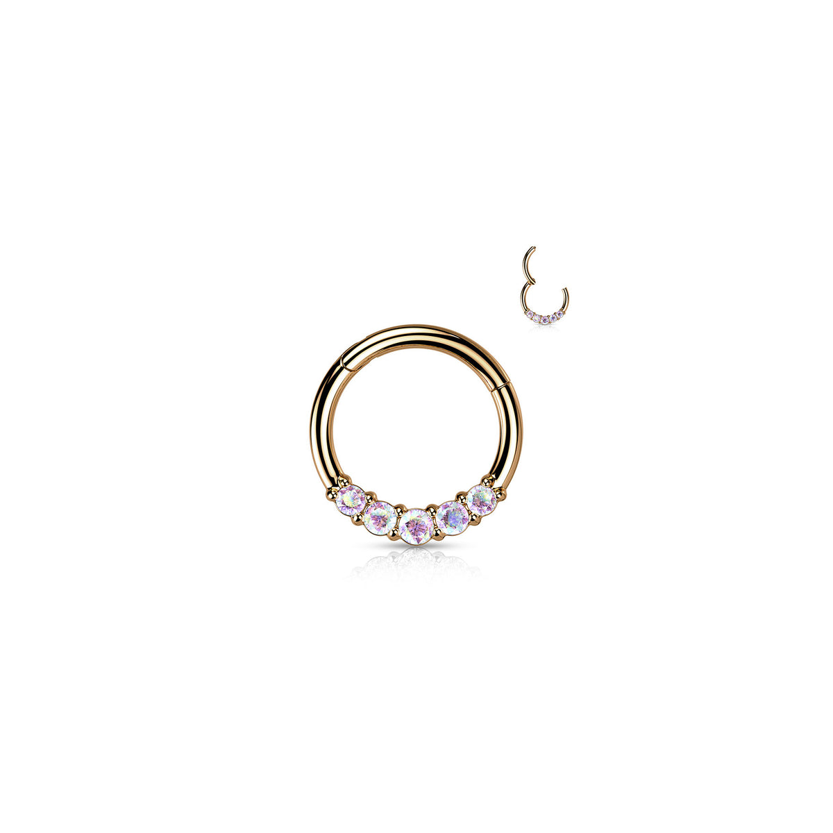 Piercing Oreille DAYANA en Acier et Zirconium