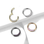 Piercing Oreille DAYANA en Acier et Zirconium