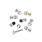 Piercing Labret DEEDRA en Titane et Zirconium