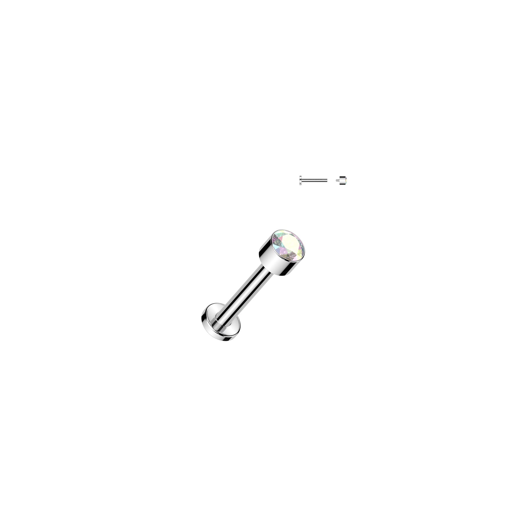 Piercing Labret DEEDRA en Titane et Zirconium