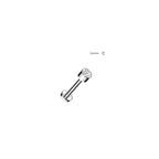 Piercing Labret DEEDRA en Titane et Zirconium
