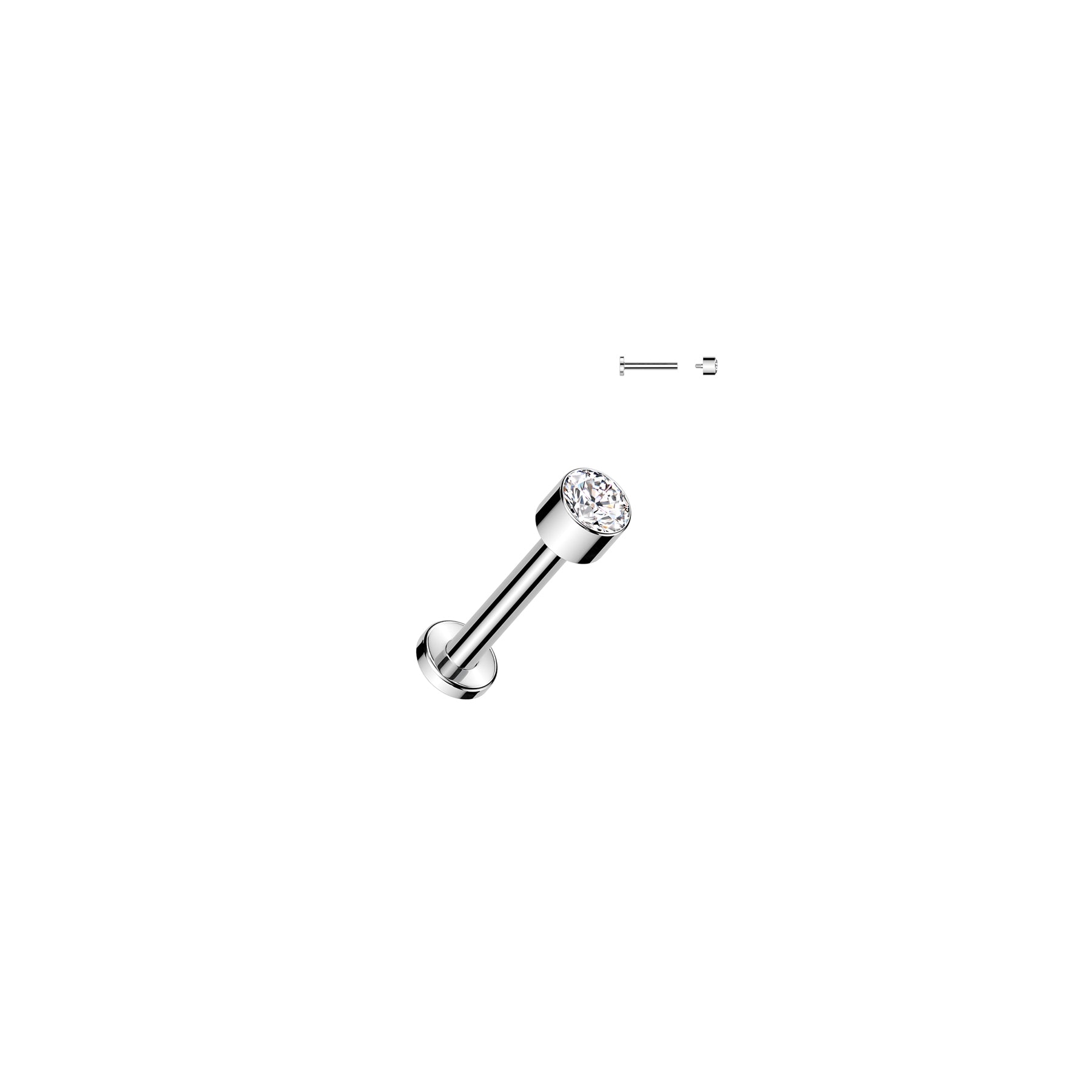 Piercing Labret DEEDRA en Titane et Zirconium