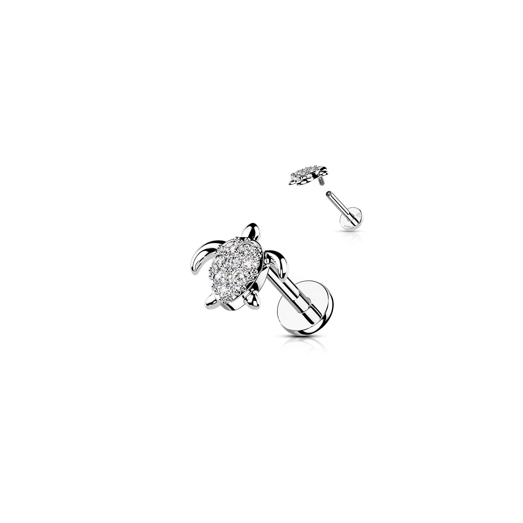Piercing Labret DORTOKA en Acier et Zirconium