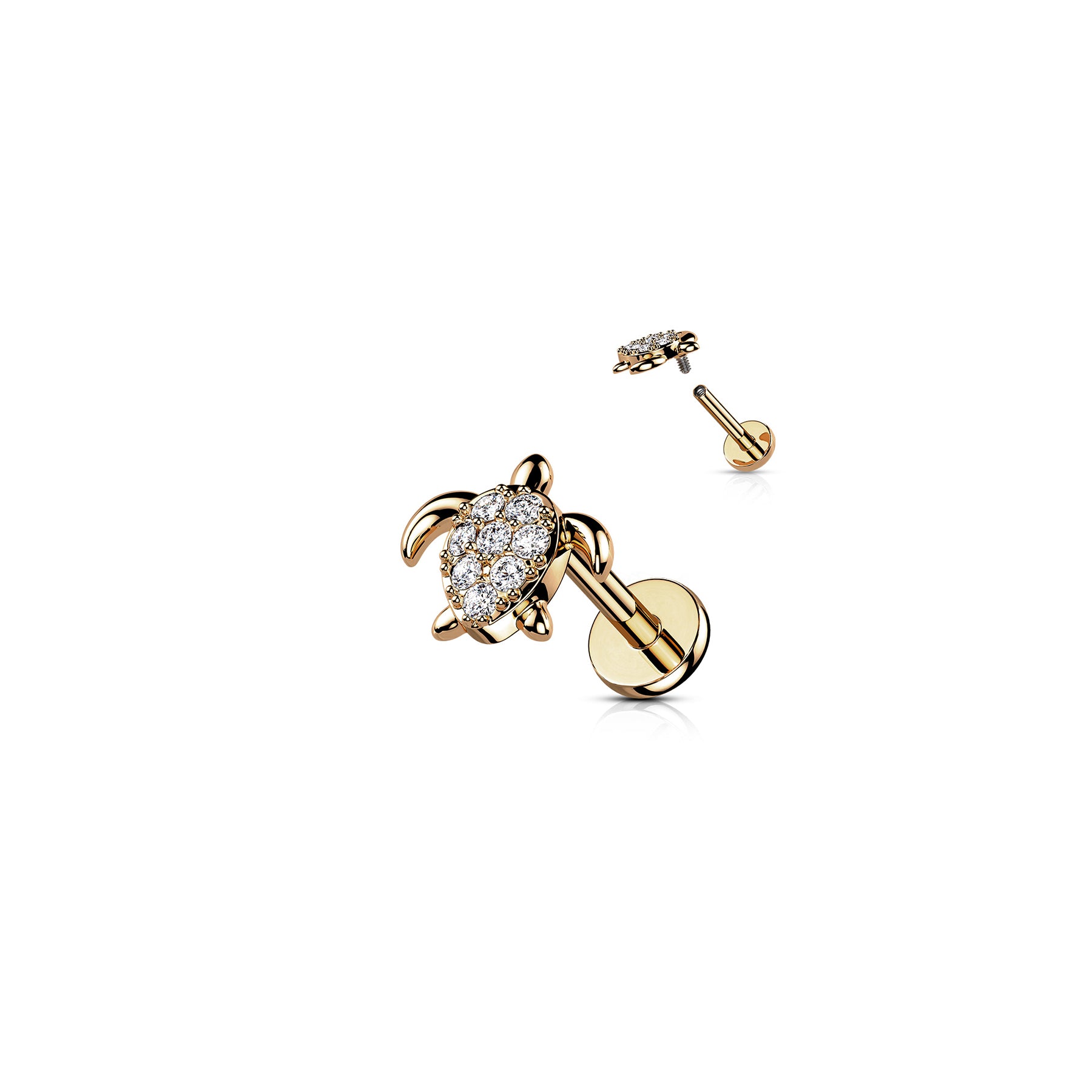 Piercing Labret DORTOKA en Acier et Zirconium