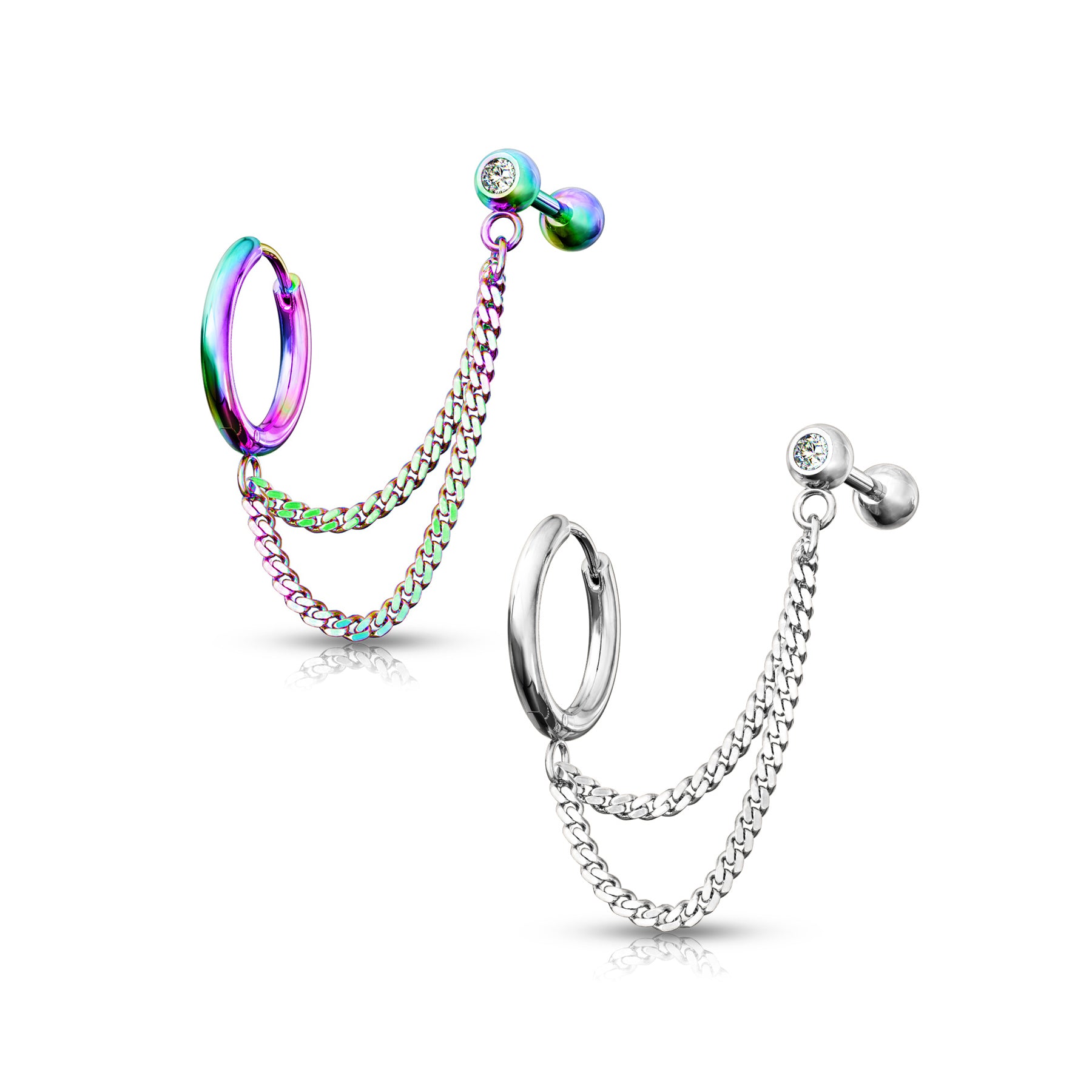 Piercing Oreille ELIA en Acier et Zirconium