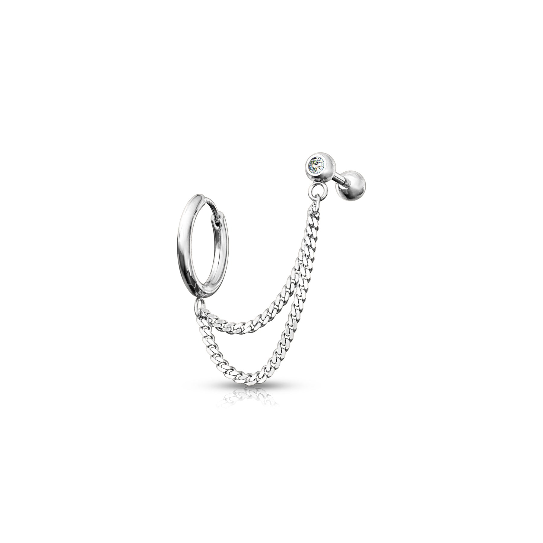 Piercing Oreille ELIA en Acier et Zirconium