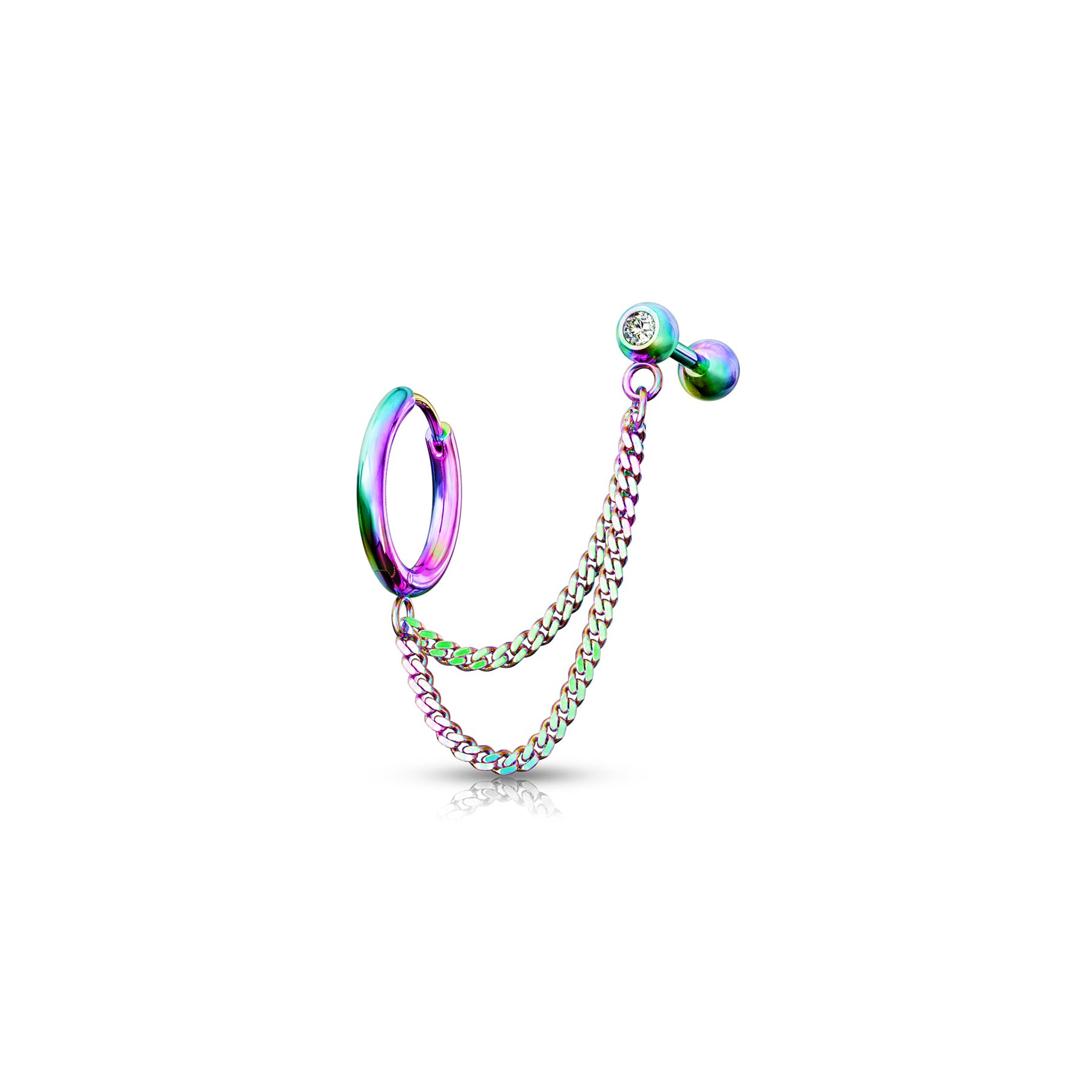 Piercing Oreille ELIA en Acier et Zirconium