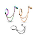 Piercing Oreille ELIA en Acier et Zirconium