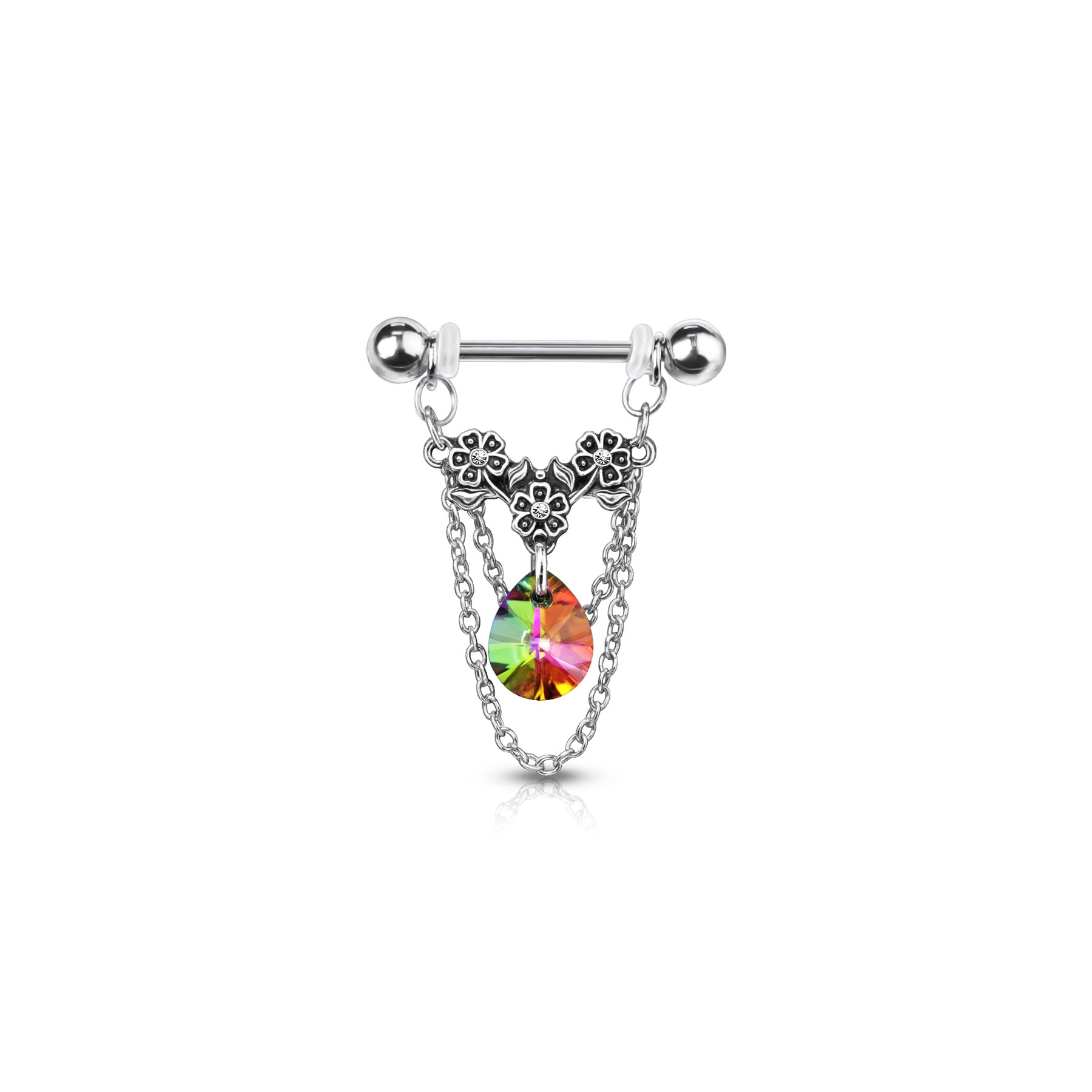 Piercing Teton ELYKIA en Acier et Zirconium