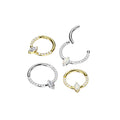 Piercing Oreille / Nez ELLA en Titane et Zirconium ou Opale