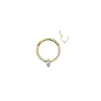 Piercing Oreille / Nez ELLA en Titane et Zirconium ou Opale