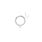 Piercing Oreille / Nez ELLA en Titane et Zirconium ou Opale
