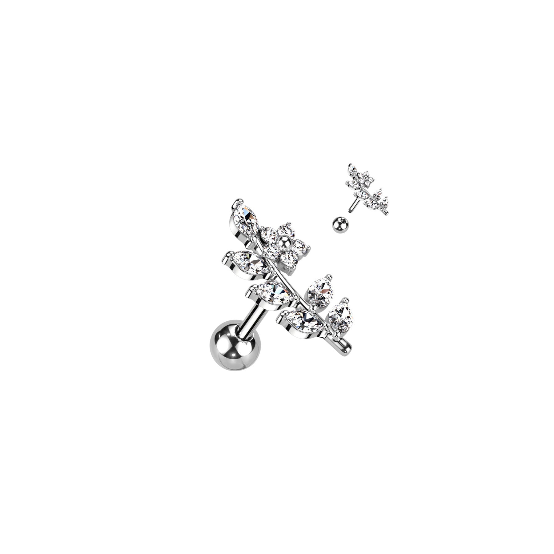Piercing Oreille ELVA en Acier et Zirconium