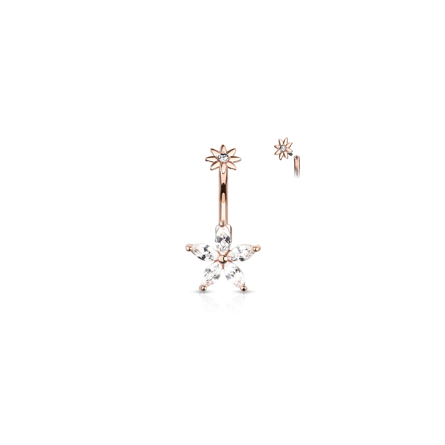 Piercing Nombril ENORA en Acier et Zirconium